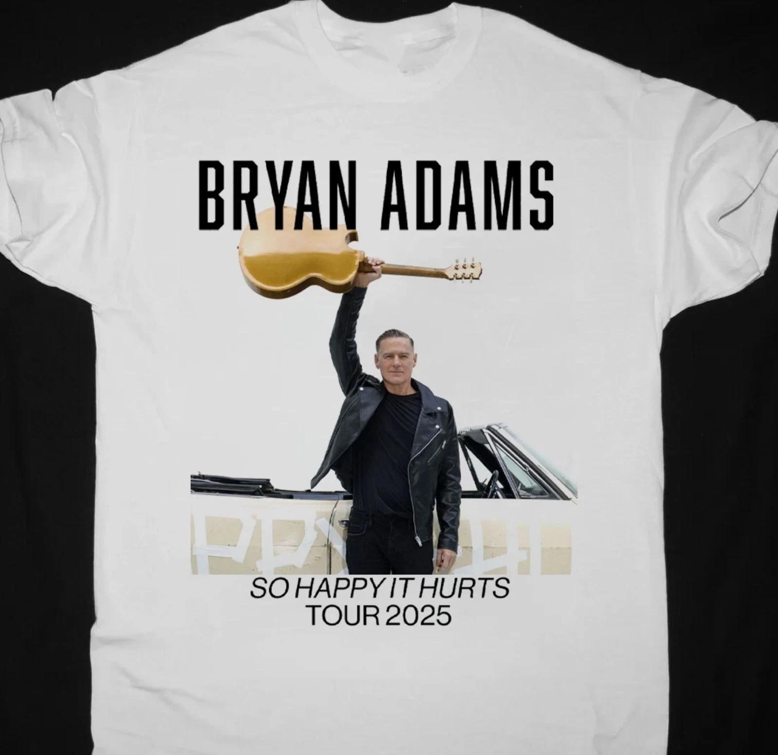 Bryan Adams 2025 Concert Tour White All Size Unisex T-Shirt 4XL