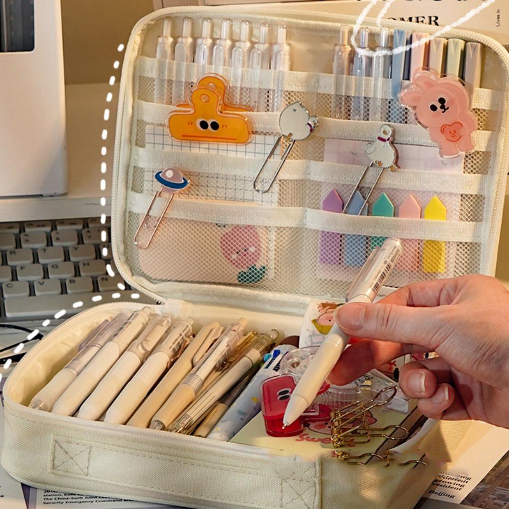 Creative Large Capacity Simple Pen Bag Candy Colors Stationery Pencil Cases  Cosmetic Bag