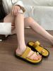 Fashion Beige Heeled Sandals Shoes House Slippers Platform Slides Slipers Women Black Rubber Flat 2025 Shoes Woman 2025 Slippers Flat Pa