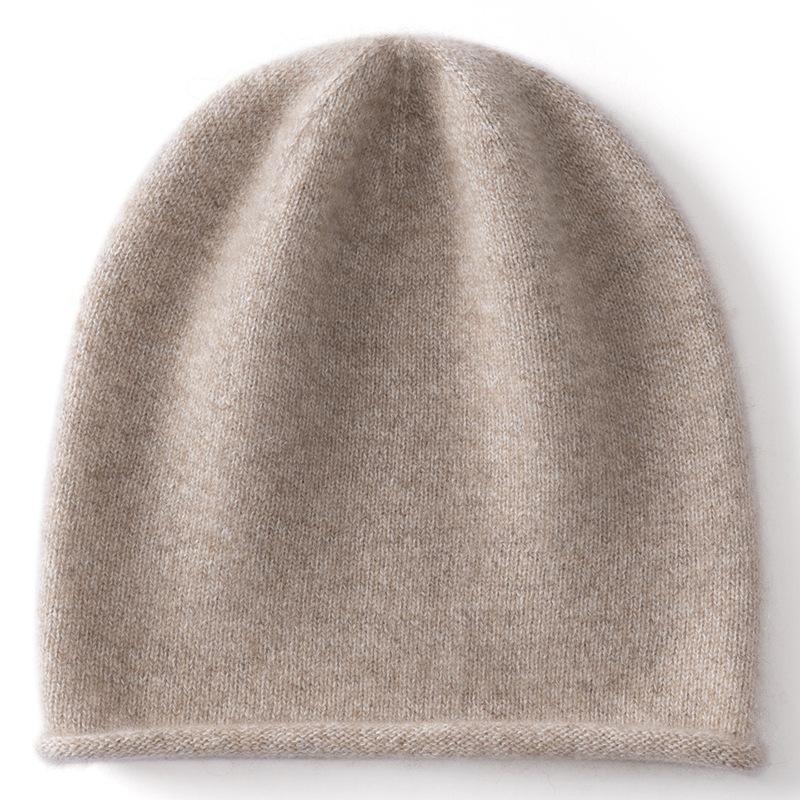 New% Pure Cashmere Hat Autumn and Winter Men's and Women's Pullover Ear Protection Knitted Headgear