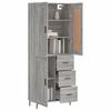 Highboard Gray Sonoma 69.5 X 34 X 180 Cm Particleboard