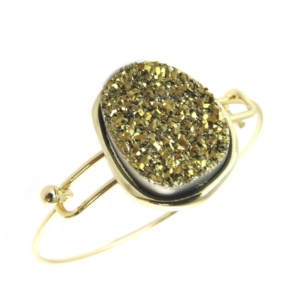 Les Trésors De Lily [P0100] - Bracelet créateur 'Minéralia' doré