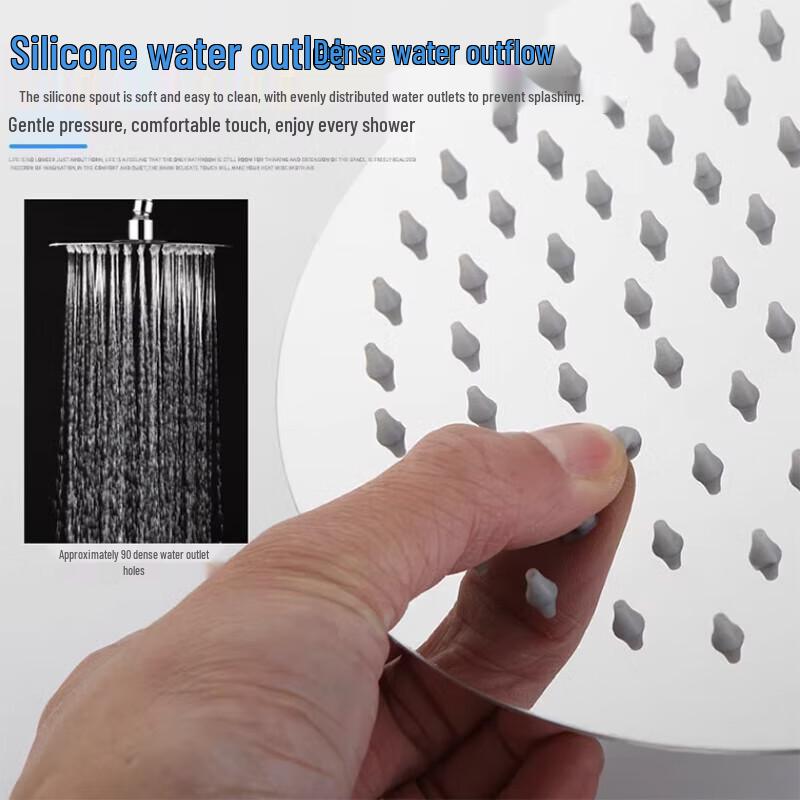 Dier 8-Inch Round Stainless Steel Rain Shower Head