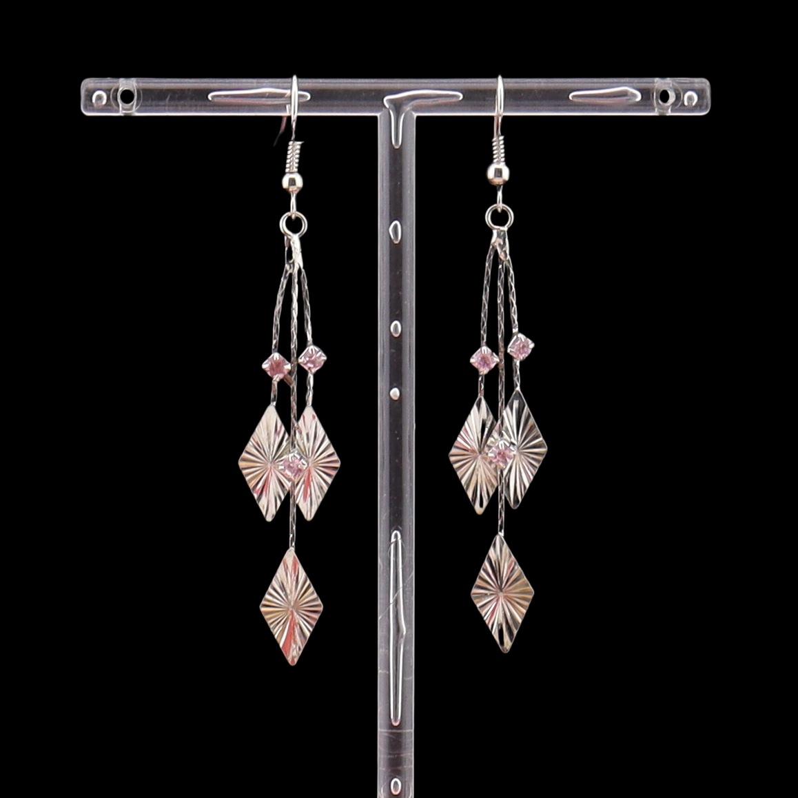 

Diamond-Encrusted Flower Water Drop Fringed Earrings Exaggerated Earrings Light Luxury High-End Earrings Women S E87