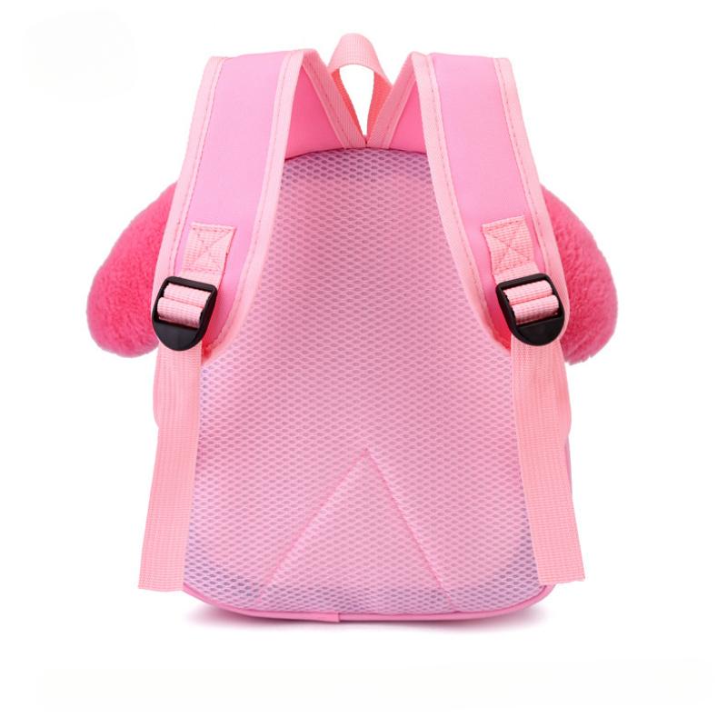 2025 Spring New Cute Cartoon Children Schoolbags Adorable Big Ears Plush Doll Kid's Backpack Ultra Light Kindergarten 3-6 Years Old Baby Girl Book Bag