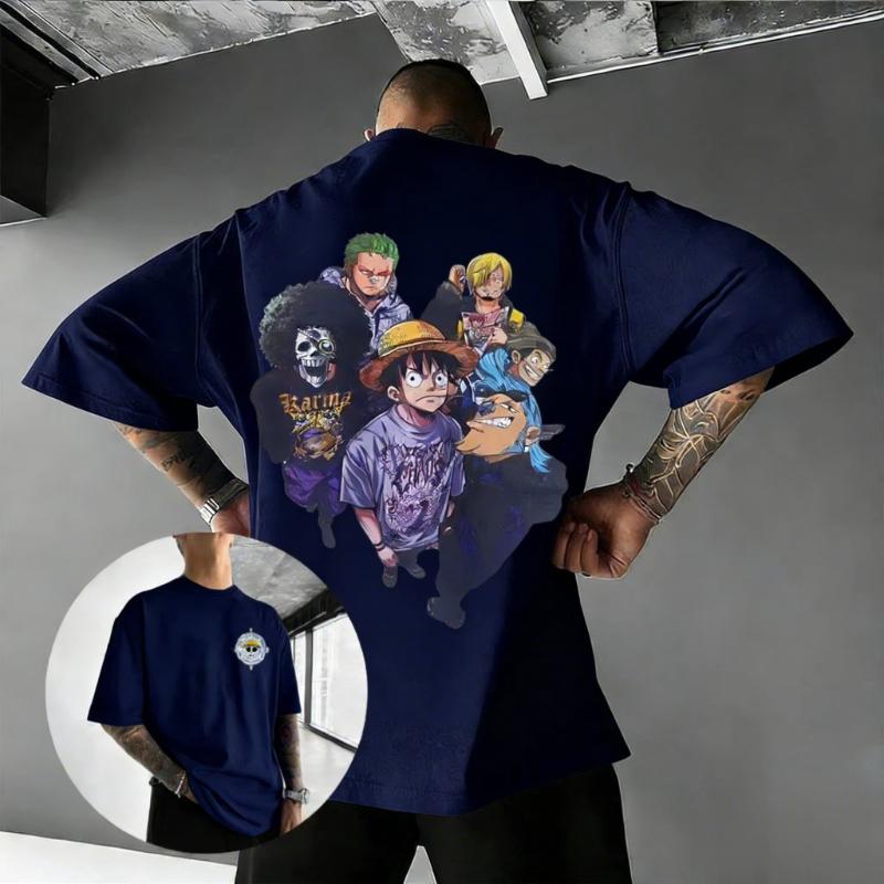 

One Piece Luffy Cotton Unisex Crew Neck Anime TShirt Man Women Casual Short Sleeve Tee Streetwear Print Tops 2026 Summer Y2k S