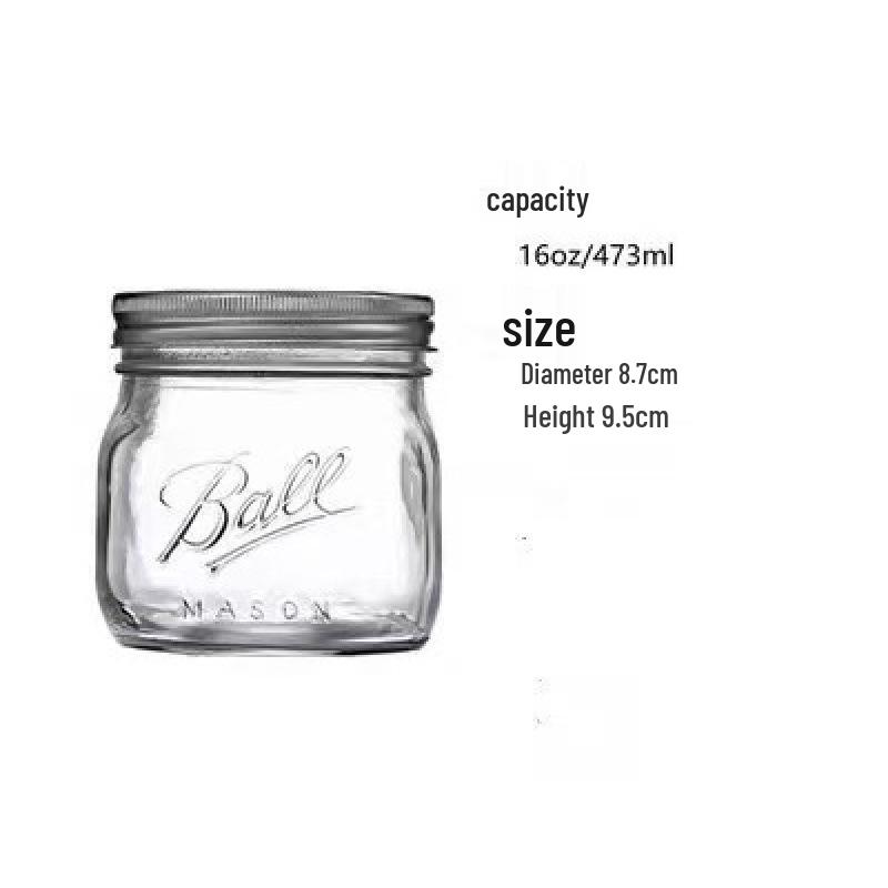 16oz Split Lid Mason Jar for Herbs, Salads, and Oatmeal