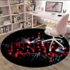 1pc Linkin Park2 Print Round Carpet Chair Round Carpet Suitable for Bedroom Living Room Home Decorative Carpet