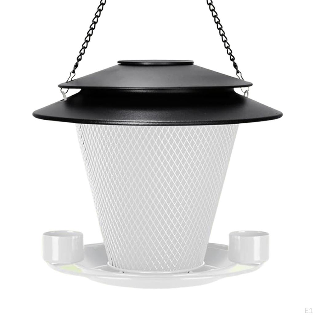 Outside Hanging Solar Bird Feeder, Birdfeeder Waterproof Practical Multifunctional Garden Decor for