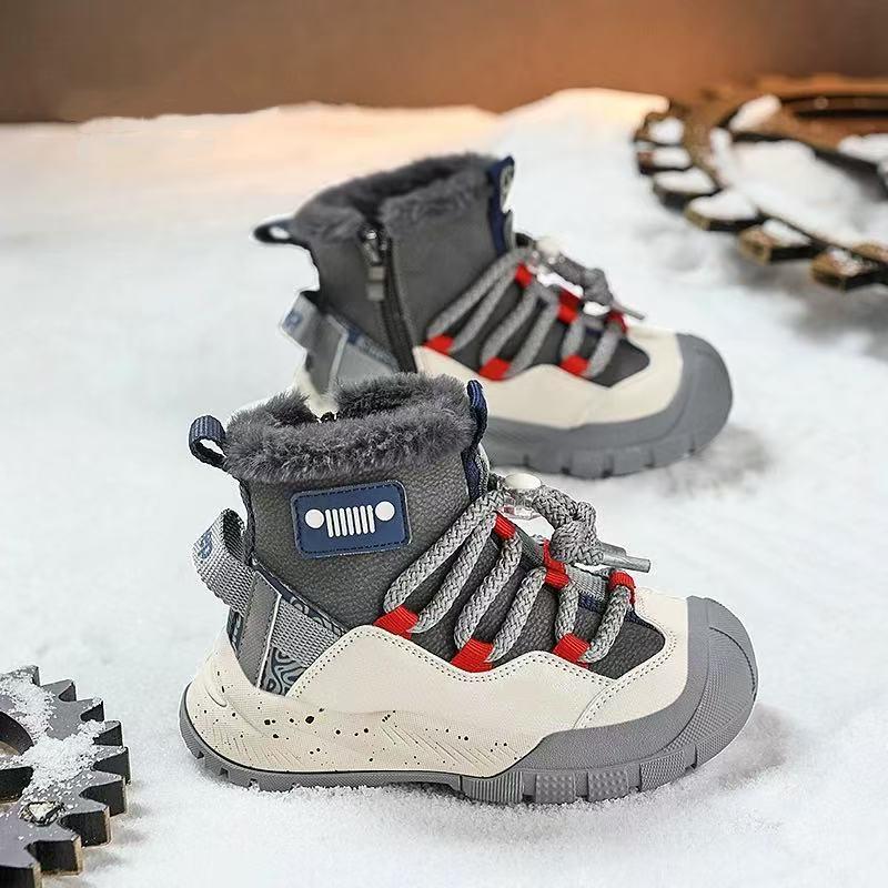 Wasserdichte Kinder-Winterstiefel mit rutschfester Sohle für Jungen und Mädchen - Neuer Stil 2025, mit Fleece gefüttert und verdickt