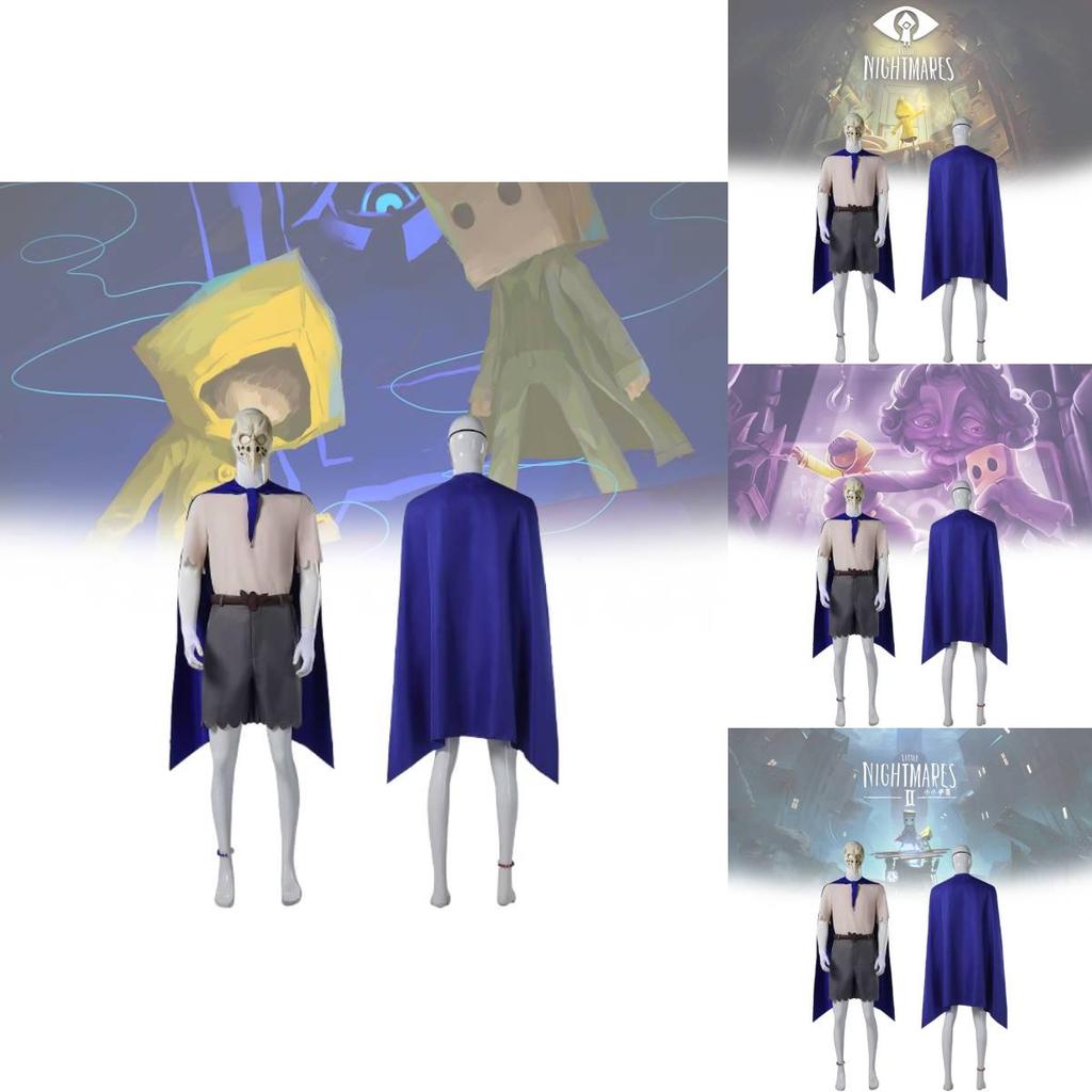 Little Nightmares Cosplay Costume For Adults Featuring Unique Alone Character Design In Blue Color