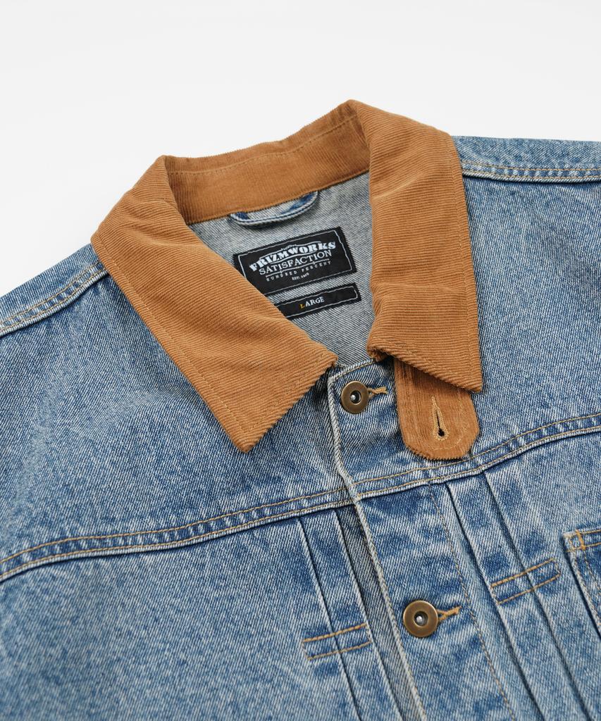 Frizmworks Gewaschene Denim Truckerjacke _ Blau