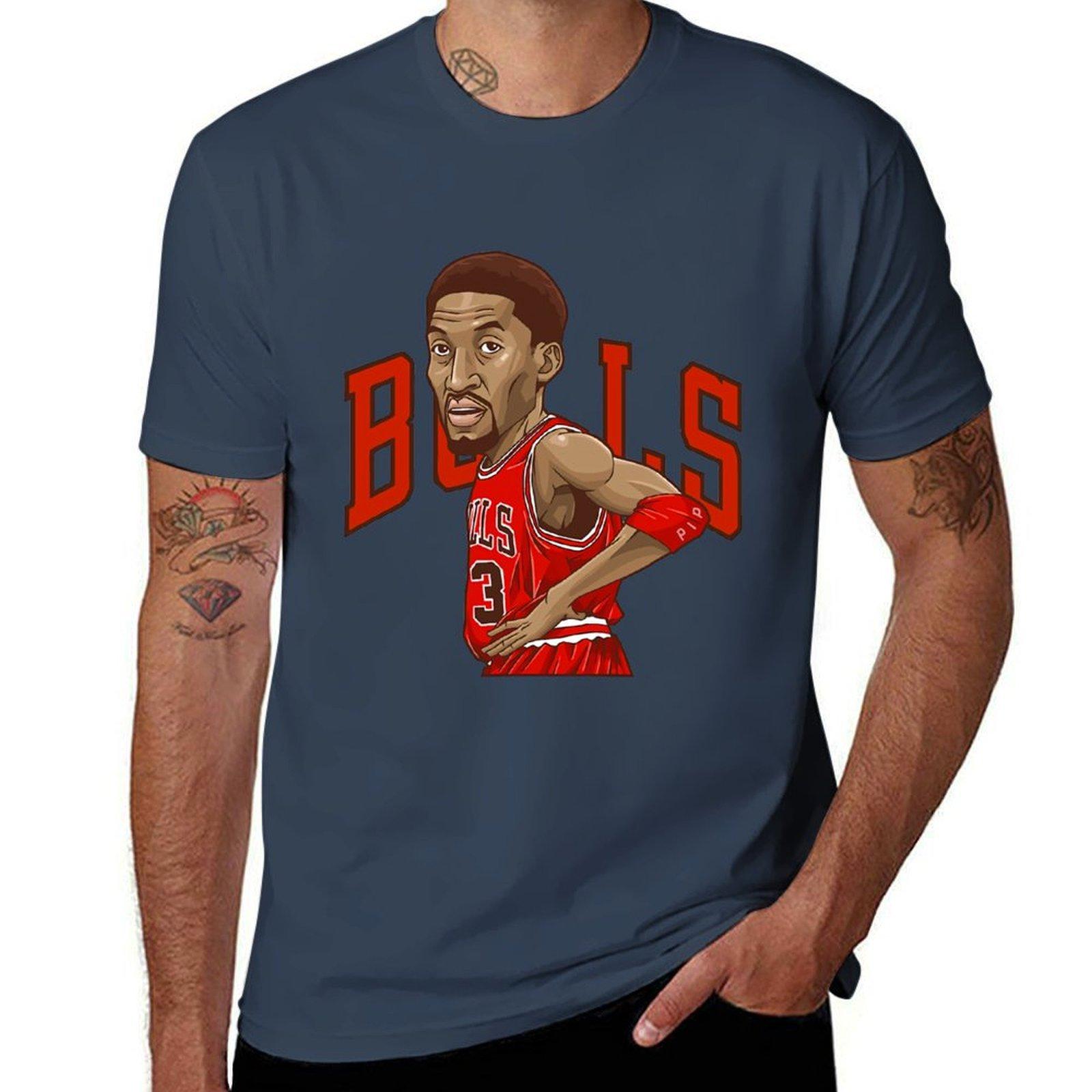 Scottie Pippen 33 Art Chibi TShirt Basic Breathable Solid Color TShirt S