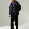 Reebok Stylish Versatile Comfortable Hooded Long Sleeve Puffer Jacket Unisex Outerwear Black 24FRM207UGH0
