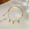 Stainless Steel Ball Beads Tassel Bracelet for Women Minimalist Adjustment Simple Lucky Bracelet Couple Y2K Jewelry No Fading