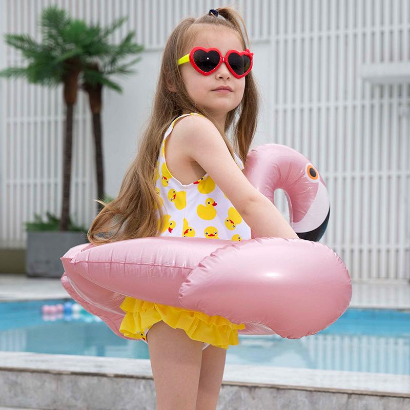 Special 120 Rose Gold Flame Bird Swimming Ring Adult Thickened Pvc Inflatable Underarm Ring (,70# kids  size)