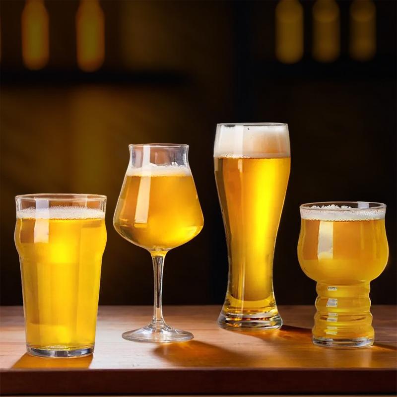Craft Beer Cup Transparent Beer Mug Classical Draft Beer Cups Personality Cold Drink Cup Party Bar Accessory Pub Club Tools