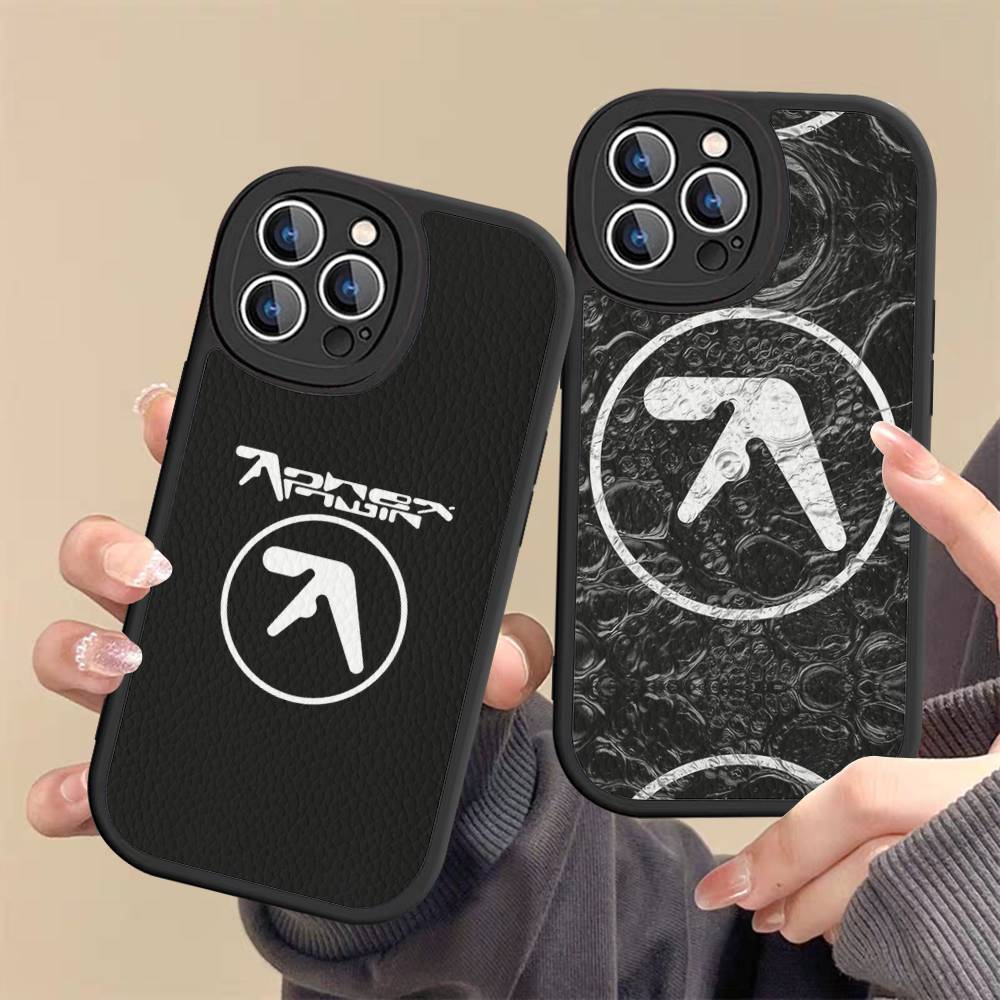 DJ A-Aphex T-Twins Leather Phone Case For iPhone 16 15 14 13 12 11 Pro Max Plus Cover