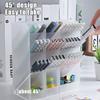 Desktop Transparent Frosted Pen Holder Inclined Makeup Brush Lipstick Storage Box Multi-Functional Stationery Storage Box