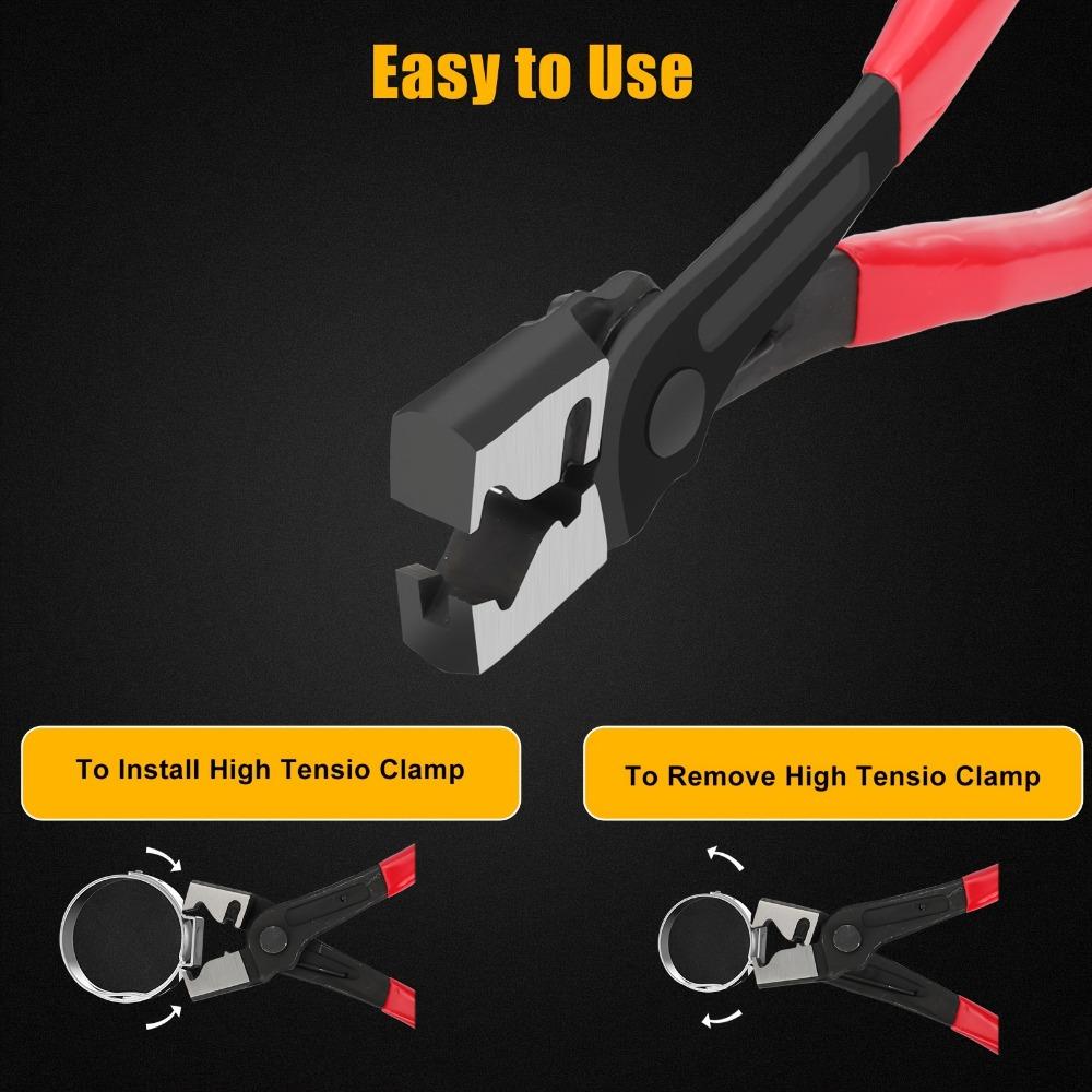 7in Clic-R Type Hose Clamp Plier, CV Boot Clamp Snap Pliers, Heavy-Duty Metal for Car Water Air Conditioner Pipe Repair