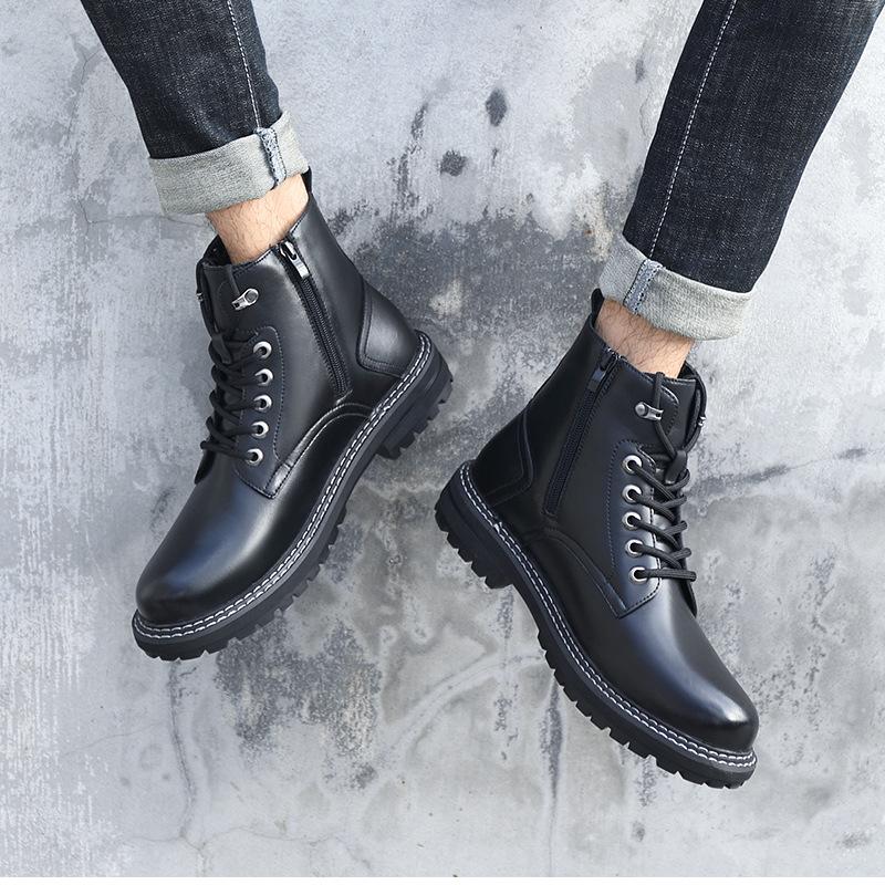 Martin Shoes Men's 2025 Autumn and Winter Fashion Casual Fleece Warm High Top British Style Middle Help Tooling Tide