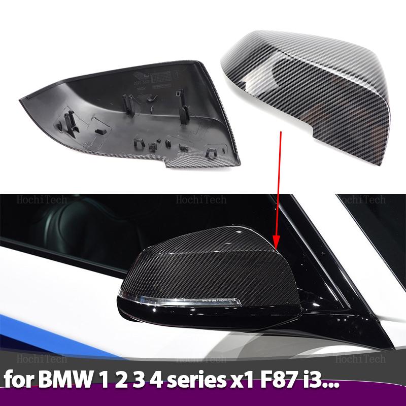 2x Side Mirror Covers Styling Carbon Pattern Black for BMW Series 1 2 3 4 X M 220i 328i 420i F20 F21 F22 F23 F30 F32 F33 F36 X1