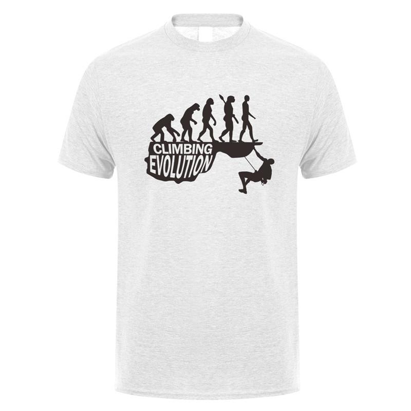 Climb Evolution T Shirt Tops Unisexs Cotton Short Sleeve Unisex Climbing Climber Tshirt Tee Oz390