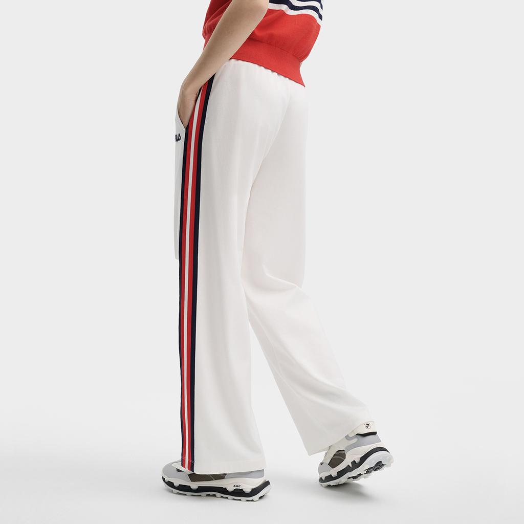 New FILA Knitted Sweatpants Women's Cloud White F11W439603FWT
