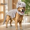 Costume Cosplay Animale Carino Costume Scheletro Dinosauro per Animali Domestici, Vestito di Halloween per Cani, Poliestere Morbido Divertente per Cani Gatti, Abbigliamento Trick or Treat Gatto