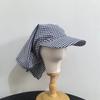 Selbst zu bindende Turban-Baseballkappen Gittermuster für Erwachsene Strandurlaube Fischerhut