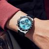 Męski Zegarek OLEVS, Stylowy, Czytelny, Popularny, Marka Modowa, Japoński Mechanizm Kwarcowy, Silikonowy Pasek Chronograf, Wyświetlacz Daty, Wodoodporny, Busi