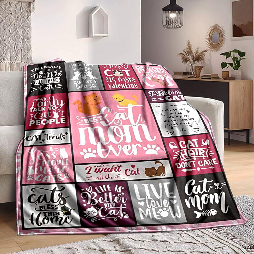 

1pc Cat lover gifts Blanket - Perfect Gift for Birthdays, Christmas & Halloween- Soft, Warm & Versatile yy250909127 75x90cm