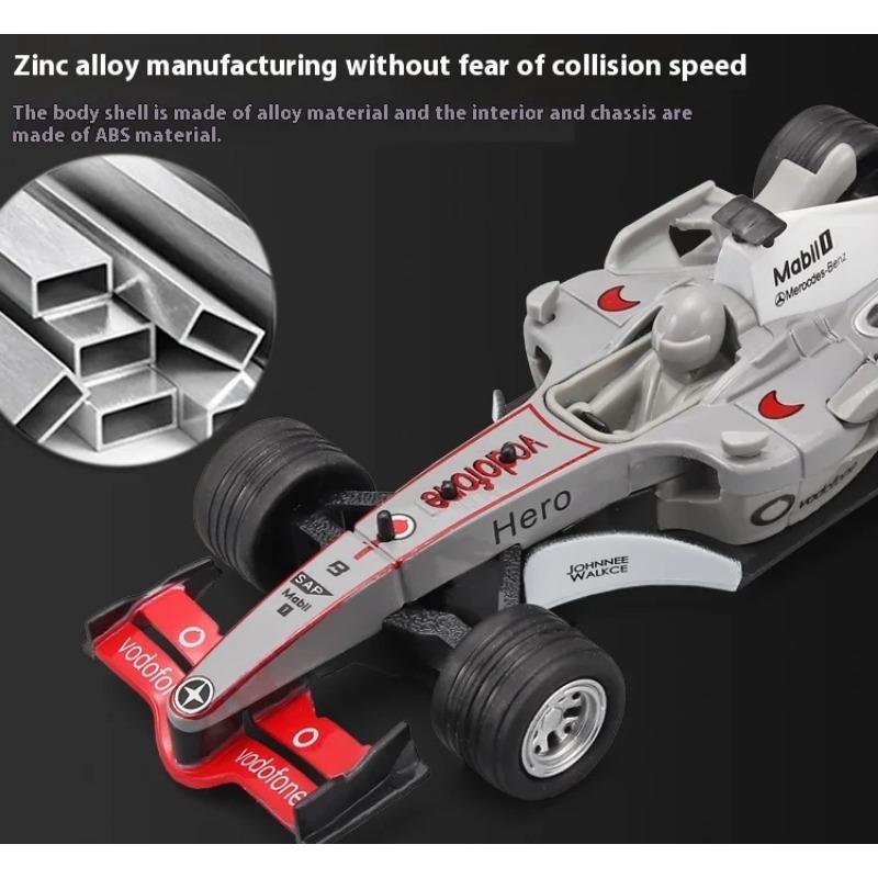 1/32 Schaal F1 Formule Raceauto Legering Auto Diecast Metaal Model Simulatie Geluid Speelgoed Verzameling van Hobby Decoratieve Fijne Ornamenten Display