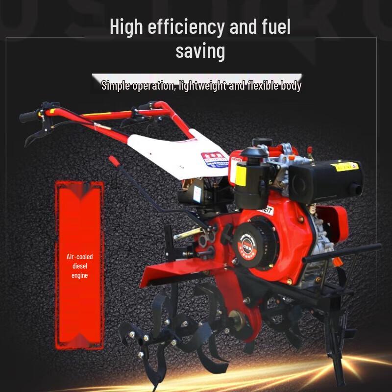 Junlun Air-Cooled Diesel Micro Tiller CN plug (adapter included)