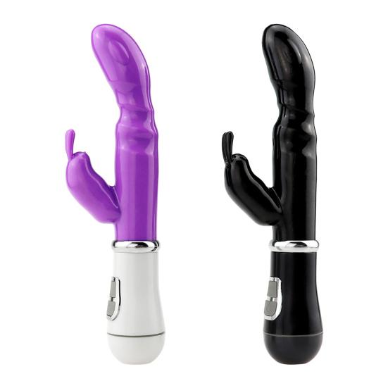 Dual G-Spot Vibrator with Rotating Silicone Massager for Beads Rabbit-Shaped Women Multi-Frequency Vibration Waterproof Quiet Discreet