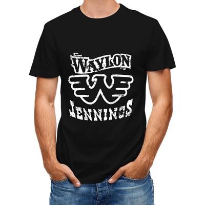 Waylon Jennings Men's Short-Sleeve T-Shirt Cotton Crew Neck Casual T-Shirts