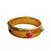 Retro Gold Agate Natural Gemstone Bracelet: Exquisite, Stackable, Light Luxury for Women, Perfect for Spring.