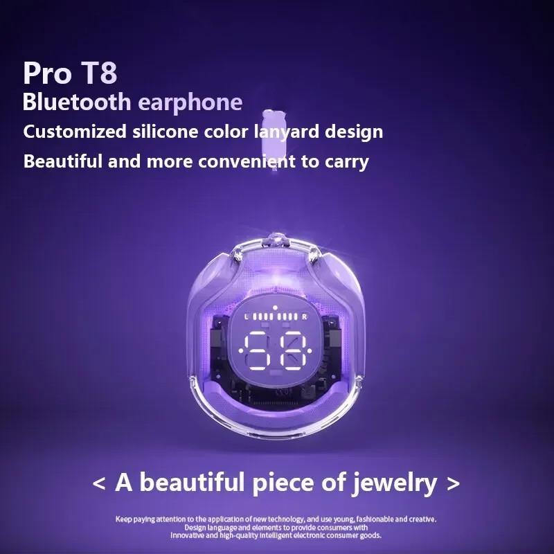 1PC NEW T8 TWS Wireless Bluetooth Headset 5.3 Headphones Sport Gaming Headsets Noise Reduction Earbuds Bass Touch Control for Phones