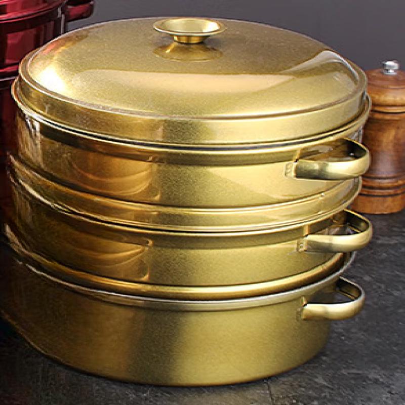 

ZISIZ Colorful Stainless Steel Steamer with Pot