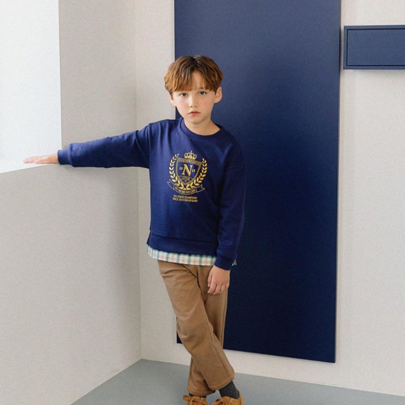  Olivan  School Symbol Sweatshirt Top And Bottom  Navy 