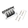 4 String Fixed Hardtail Bridge Vintage Bent Saddle Replacement Electric Guitar Bridge with Screws and Wrench Durable