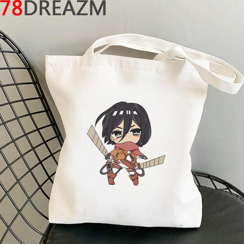 Angriff auf Titan einkaufstasche shopper leinwand bolsa tote shopper recycling tasche tasche stoff bolsas ecologicas sacolas