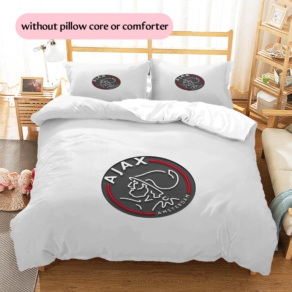 AFC Ajax Pattern Bedding Quilt Set  Home Decoration  Gift (1 * Duvet Cover + 2 * Pillowcase  Without Core)