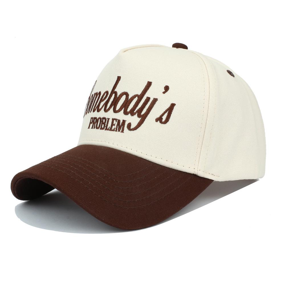 Somebody Truck Driver Hat Men and Women Adjustable Embroidered Baseball Hat Color blocked Valentine's Day Couple Hat