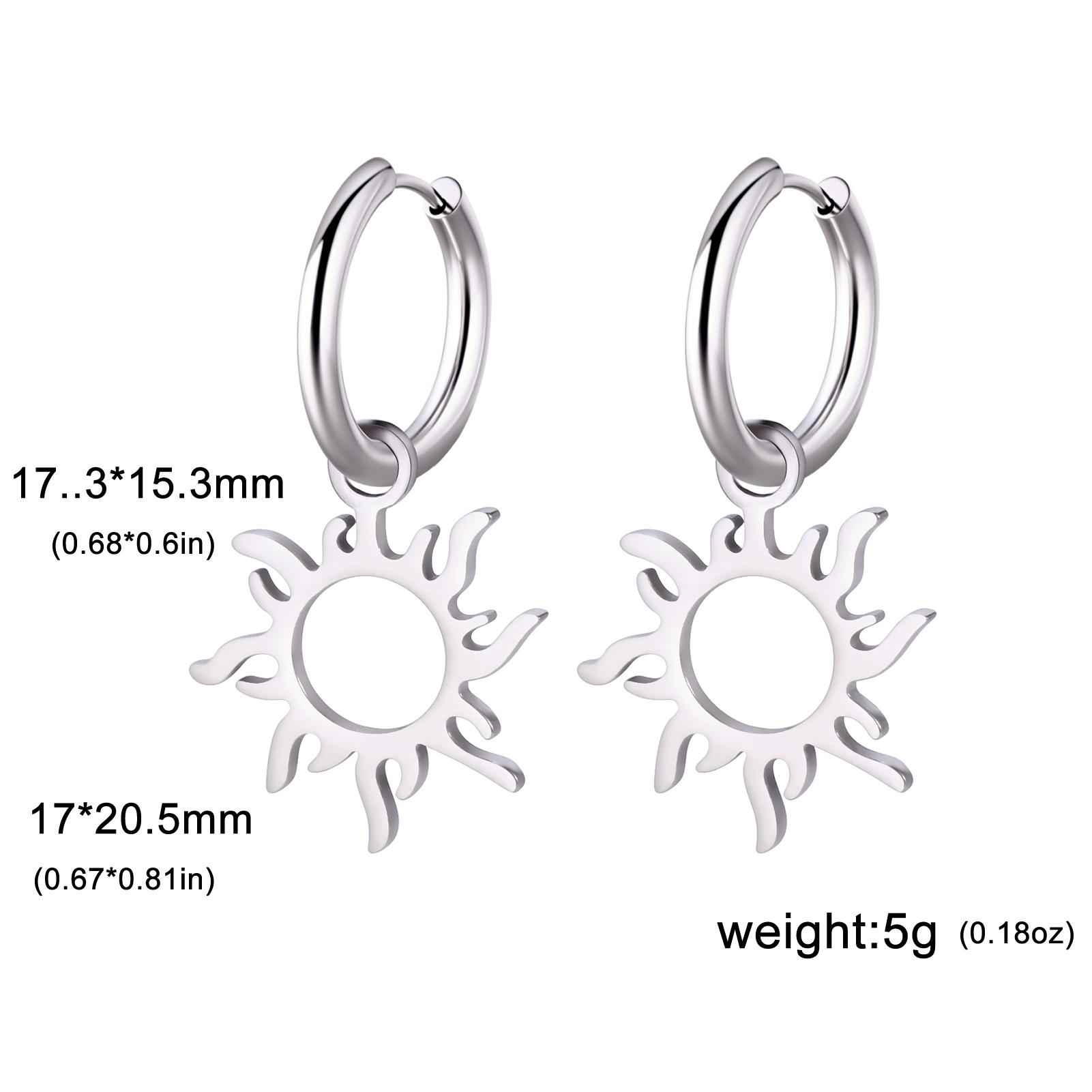 

Cazador Hollow Sun Totem Drop Earrings for Women Stainless Steel Gold Color Earrings Wedding Party Jewelry Gift Wholesale 2026