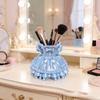 Boîte de rangement pour pinceaux de maquillage Forme de robe de princesse Porte-stylo imprimé en 3D