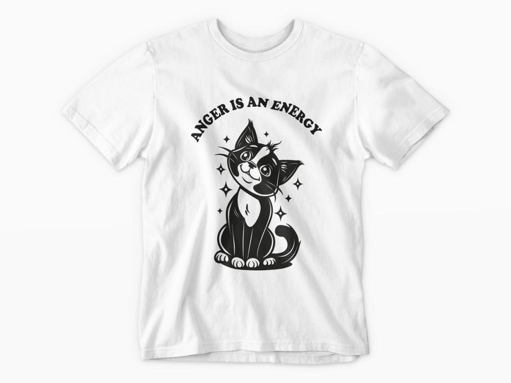 

ГНЕВ - ЭТО ЭНЕРГИЯ , Милая футболка с котенком M