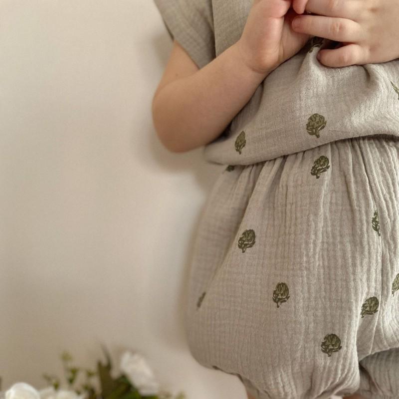 Soft Cotton Toddler Pajama Set Boys Girls Short Sleeve Sleepwear A-Grade Safe Thin Comfortable Home Outfit