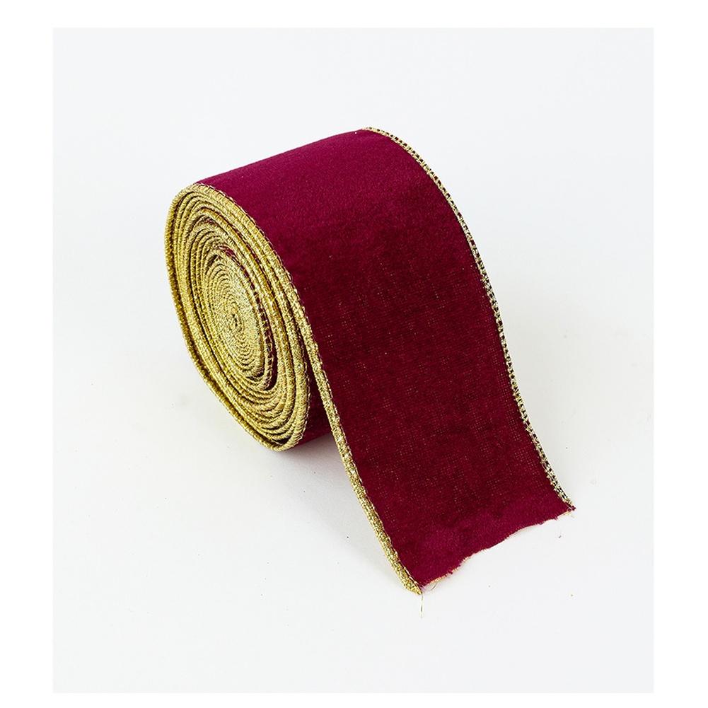 Velvet Christmas Ribbon 200cm X 6.3cm Cloth Craft Bow For Holiday Tree Decoration And DIY Party Ornaments