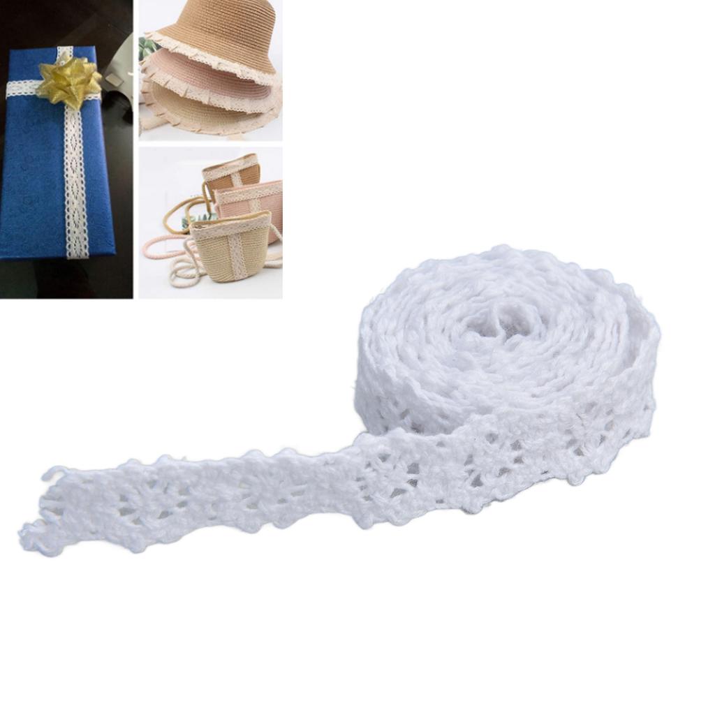 Lace Ribbon 20 Yards 1.5cm Width Retro   Touch Comfort Feel Good Lace Design for Clothes Shoes Hats Bags